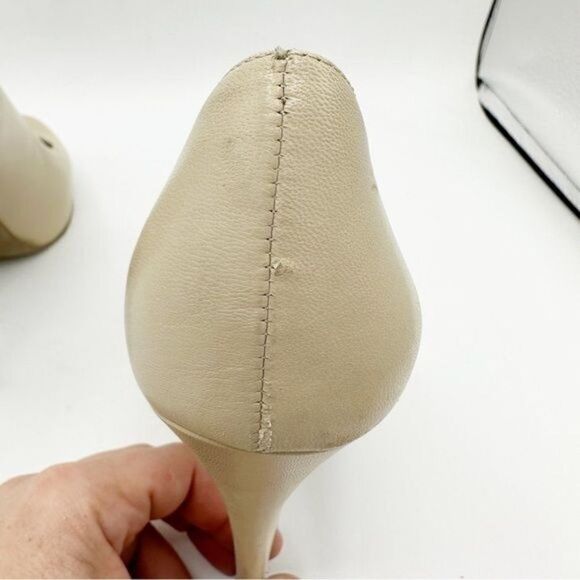 Sergio‎ Rossi Hidden Platform Cream Leather Stiletto Pumps Sz EUR 38.5 US 8 - Picture 12 of 16